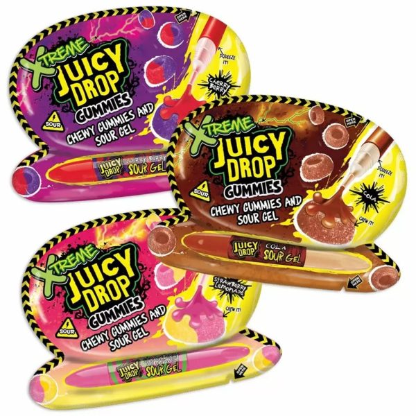 Bazooka Juicy Drop Gum Xtreme Bag12x57g
